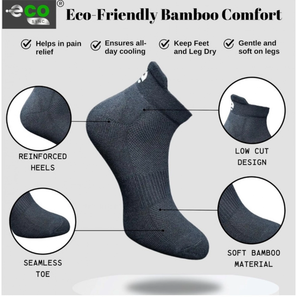 4_Pair Set Unisex Casual Cotton Printed Ankle Length Socks (Multicolor)