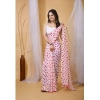 Women's Georgette Printed Saree With Unstitched Blouse 5.5Mtr (White-Red) Women's Georgette Printed Saree With Unstitched Blouse 5.5Mtr (White-Red)