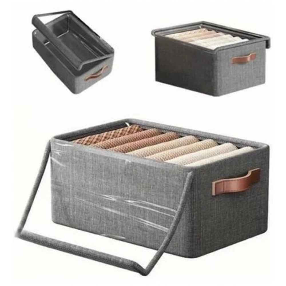 Polypropylene Foldable Storage Bag With Lid  (Multicolor)