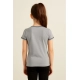 Girl's Cotton Printeded Round Neck T-Shirt (Grey)