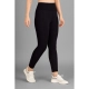 Women's Polyester Solid Ankle length High Waisted Tights (Black) Women's Polyester Solid Ankle length High Waisted Tights (Black)