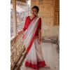Women's Soft Lilan Printed Saree With Unstitched Blouse 5.5Mtr (White) Women's Soft Lilan Printed Saree With Unstitched Blouse 5.5Mtr (White)
