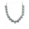 Women's Brass Silver Plated Necklace set (Turquoise)