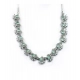 Women's Brass Silver Plated Necklace set (Turquoise)