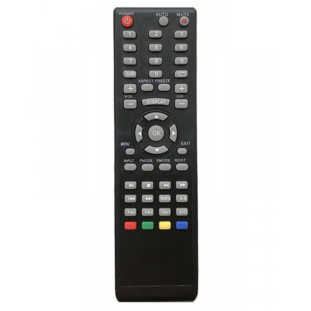 Ecomoye LCD/LED Remote No. CH09, Compatible/Replacement for Intex LCD/LED TV Remote Control, Black (Exactly Same Remote will Only Work)