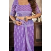 Women's Faux Linen Floral Ready to wear Saree With Unstitched Blouse 5.5Mtr (Lavender) Women's Faux Linen Floral Ready to wear Saree With Unstitched Blouse 5.5Mtr (Lavender)