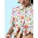 Women's Polyester Floral Short Sleeve Co-Ord Set (Multicolor) Women's Polyester Floral Short Sleeve Co-Ord Set (Multicolor)