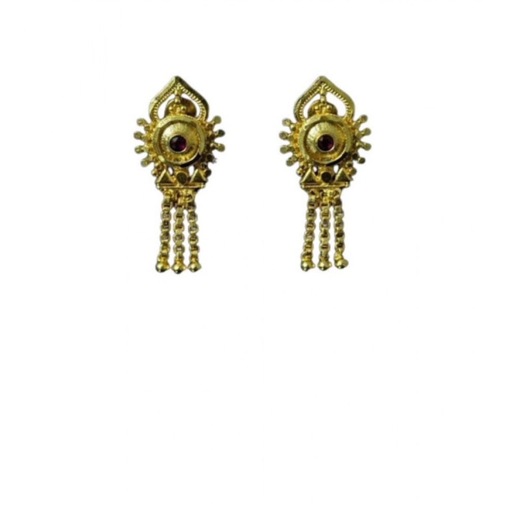 Women's Pack of_2 Brass Gold-Plated Earrings (Gold)