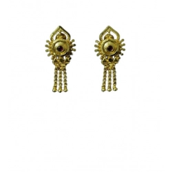 Women's Pack of_2 Brass Gold-Plated Earrings (Gold)