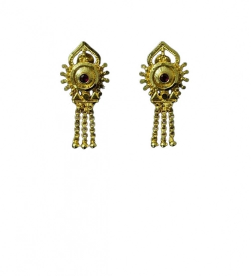 Women's Pack of_2 Brass Gold-Plated Earrings (Gold)