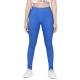 Girl's Cotton Lycra Solid Elasticated Jeggings (Blue)