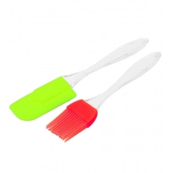 Pack Of 5_Silicone Spatula with Brush – Heat Resistant Cooking And Baking (Color: Assorted )