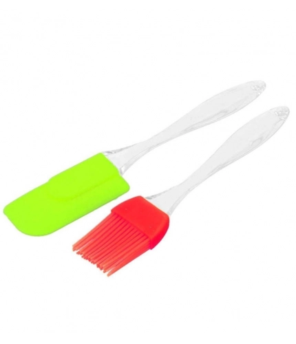 Pack Of 5_Silicone Spatula with Brush – Heat Resistant Cooking And Baking (Color: Assorted )