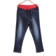 Girl's Denim Ribbed Elasticated Jeans (Red-Blue) Girl's Denim Ribbed Elasticated Jeans (Red-Blue)
