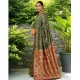 Women's Silk Blend Woven Paithani Saree With Unstitched Blouse 5.5Mtr (Green)