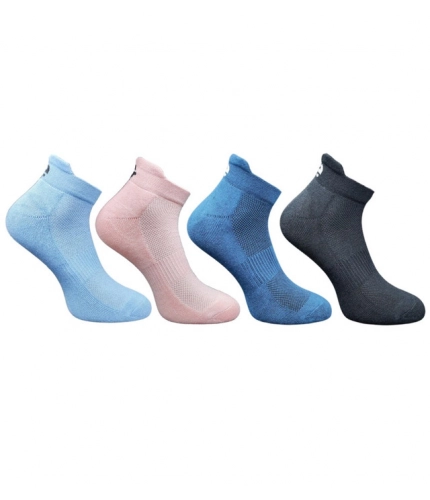 4_Pair Set Unisex Casual Cotton Printed Ankle Length Socks (Multicolor)
