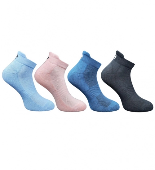 4_Pair Set Unisex Casual Cotton Printed Ankle Length Socks (Multicolor)