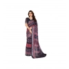 Women's Linen Cotton Printed Saree With Unstitched Blouse 5.5Mtr (Black) Women's Linen Cotton Printed Saree With Unstitched Blouse 5.5Mtr (Black)