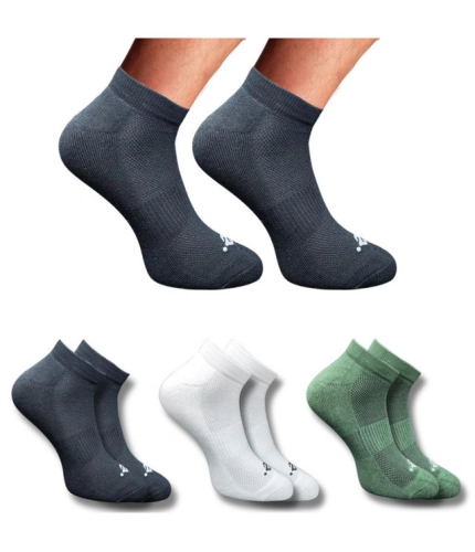 3_Pair Set Unisex Casual Cotton Printed Low Cut Socks (Multicolor)