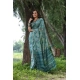 Women's Faux_Tussar_Silk Abstract_Print Saree With Unstitched Blouse 5.5Mtr (Sea_Green)
