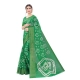 Women's Cotton Silk Bandhni Saree With Unstitched Blouse 5.5Mtr (Light Green)