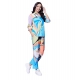 Women's Polyester Colour Blocking 3-4th Sleeve Co-Ord Set (Multicolor) Women's Polyester Colour Blocking 3-4th Sleeve Co-Ord Set (Multicolor)