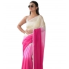 Women's Linen Printed Saree With Unstitched Blouse 5.5Mtr (Pink) Women's Linen Printed Saree With Unstitched Blouse 5.5Mtr (Pink)