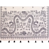 Women's Linen Cotton Printed Saree With Unstitched Blouse 5.5Mtr (Off White)