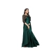 Women's Satin Solid Saree With Unstitched Blouse 5.5Mtr (Green)