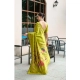 Women's Silk Blend Paithani Weaving Saree With Unstitched Blouse 5.5Mtr (Lime-Green)