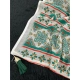 Women's Linen Cotton  Printed Saree With Unstitched Blouse 5.5Mtr (Green)