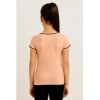 Girl's Cotton Printeded Round Neck T-Shirt (Sandal Beach)