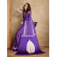 Women's Satin Crepe Printed Saree With Unstitched Blouse 5.5Mtr (Lavender)