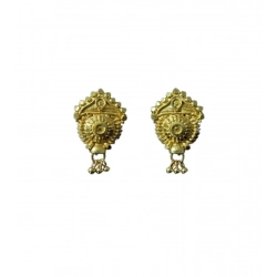 Women's Pack of_2 Brass Gold-Plated Earrings (Gold)