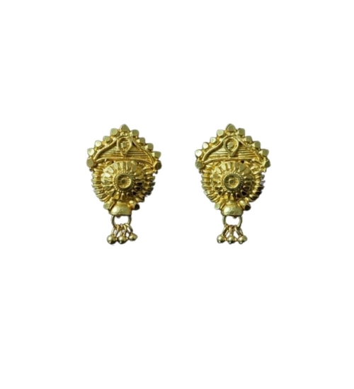 Women's Pack of_2 Brass Gold-Plated Earrings (Gold)