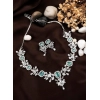 Women's Brass Silver Plated Necklace set (Turquoise) Women's Brass Silver Plated Necklace set (Turquoise)
