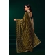 Women's Net Sequence Saree With Unstitched Blouse 5.5Mtr (Mahendi)