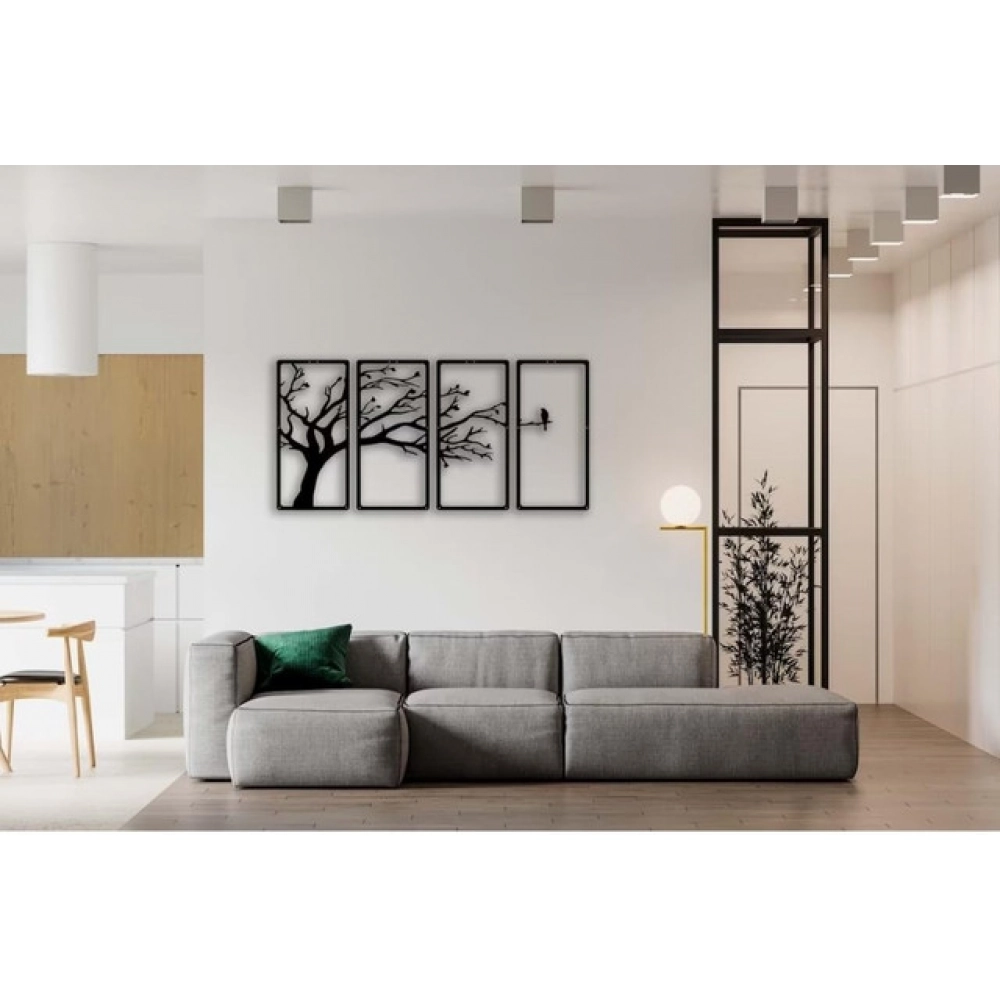 Wooden 3D 4 Pieces Tree Wall Art Panel Frame Wooden 3D 4 Pieces Tree Wall Art Panel Frame