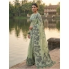 Women's Linen Cotton Printed Saree With Unstitched Blouse 5.5Mtr (Light Green) Women's Linen Cotton Printed Saree With Unstitched Blouse 5.5Mtr (Light Green)