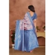 Women's Banarasi Silk Jaquard Woven Saree With Unstitched Blouse 5.5Mtr (Pink)