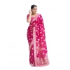 Women's Soft Lichi Silk Printed Saree With Unstitched Blouse 5.5Mtr (Pink) Women's Soft Lichi Silk Printed Saree With Unstitched Blouse 5.5Mtr (Pink)