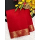 Women's Vichitra Silk Printed Saree With Unstitched Blouse 5.5Mtr (Red) Women's Vichitra Silk Printed Saree With Unstitched Blouse 5.5Mtr (Red)