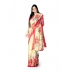 Women's Georgette Floral Printed Saree With Unstitched Blouse 5.5Mtr (Yellow)