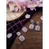 Women's Brass Silver Plated Pendant Set (Pink)