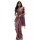 Women's Faux_Tussar_Silk Abstract_Print Saree With Unstitched Blouse 5.5Mtr (Purple)