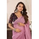 Women's Faux Linen Geometric Ready to wear Saree With Unstitched Blouse 5.5Mtr (LightPink) Women's Faux Linen Geometric Ready to wear Saree With Unstitched Blouse 5.5Mtr (LightPink)