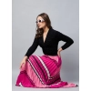 Women's Satin Pleated Elasticated Skirt (Pink)
