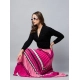 Women's Satin Pleated Elasticated Skirt (Pink)