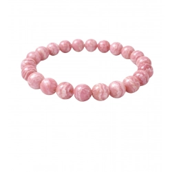 Natural Crystal 8mm Rhodochrosite Bracelet (Pink)