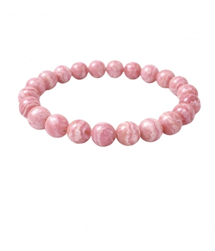 Natural Crystal 8mm Rhodochrosite Bracelet (Pink)